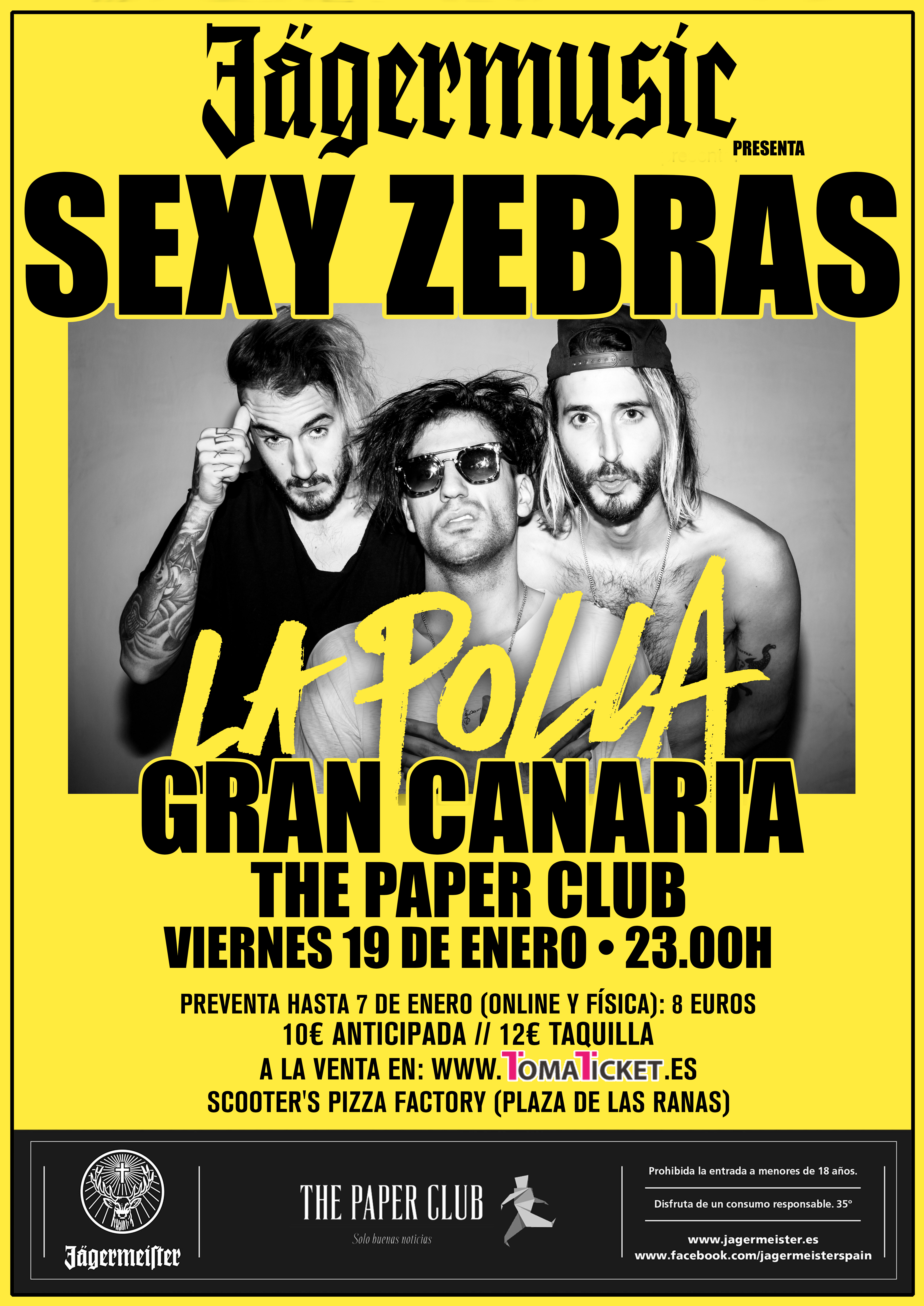 El rock canalla de Sexy Zebras en enero en The Paper Club post thumbnail image